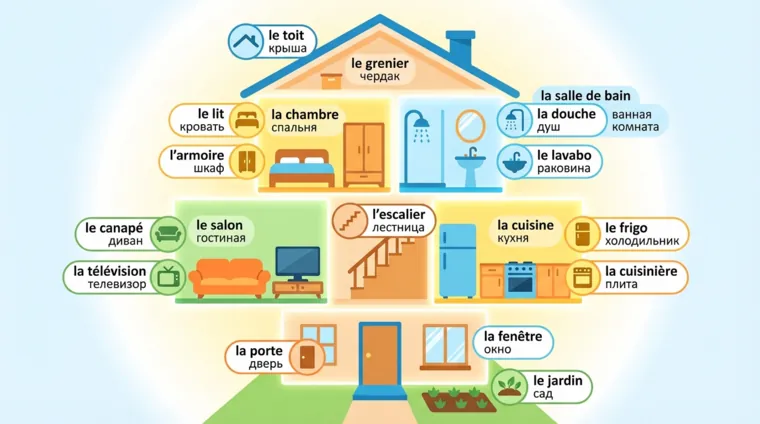 Лексика по теме «Дом и быт» на французском языке