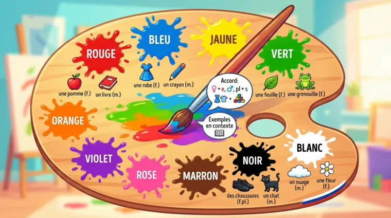 Цвета по-французски: названия, согласование, примеры