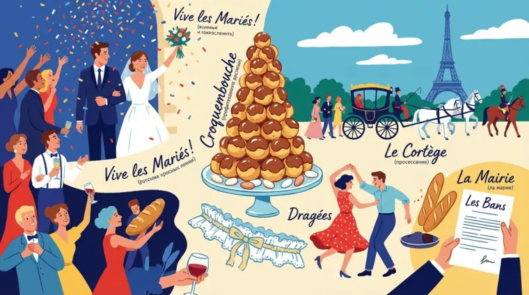 Традиции французской свадьбы: этапы, символика, еда