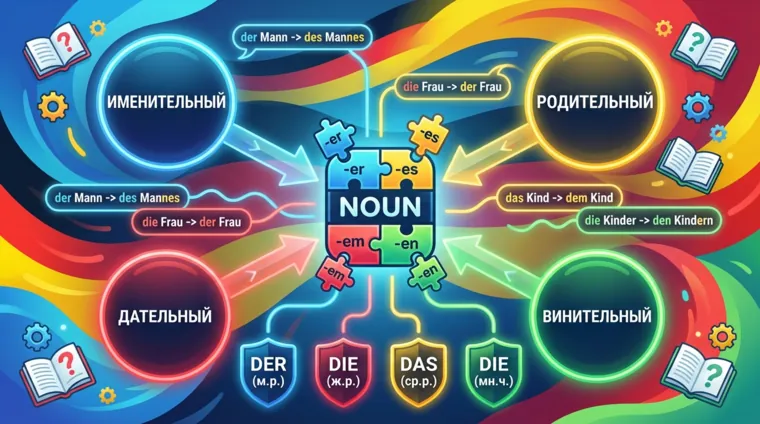 Как склоняются существительные в немецком языке