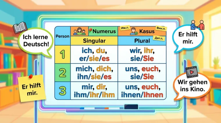 Личные местоимения в немецком языке: таблица и примеры
