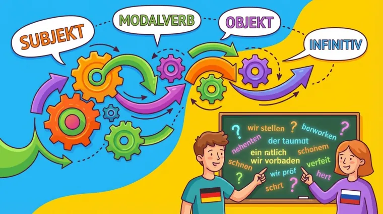 Порядок слов с модальными глаголами в немецком