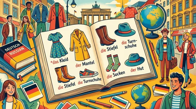 Лексика на тему «Одежда и обувь» на немецком