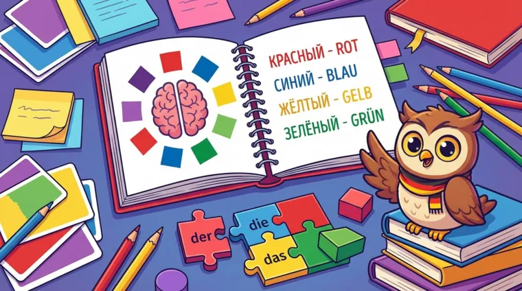 Цвета на немецком языке: как запомнить и согласовать