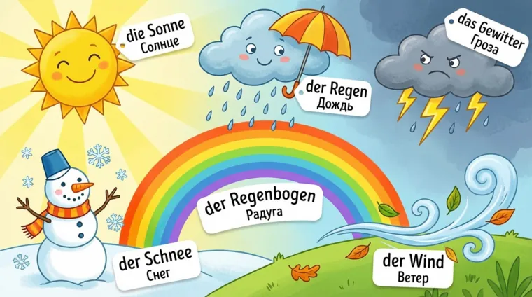 Лексика по теме «Погода» на немецком языке