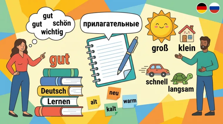 Частые прилагательные на немецком языке