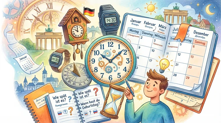 Как говорить о времени и дате на немецком