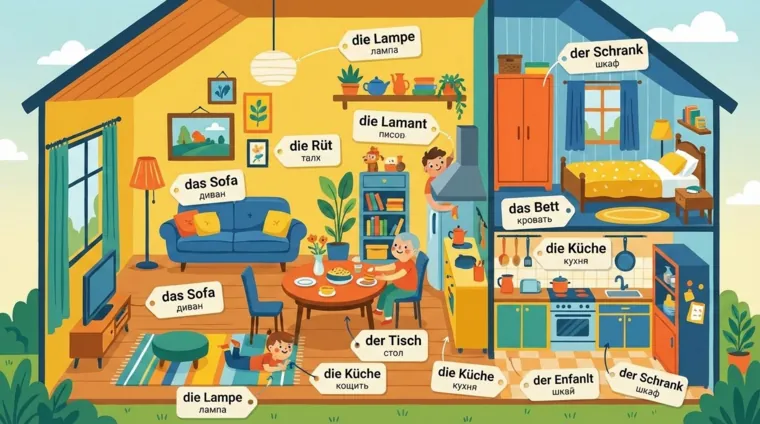 Лексика по теме «Дом и жильё» на немецком
