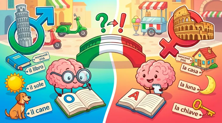 Как определить род существительного в итальянском языке