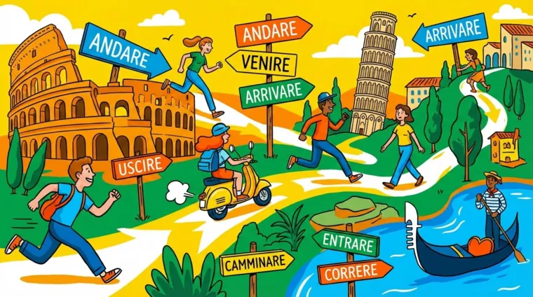 Часто используемые глаголы движения: andare, venire и др.