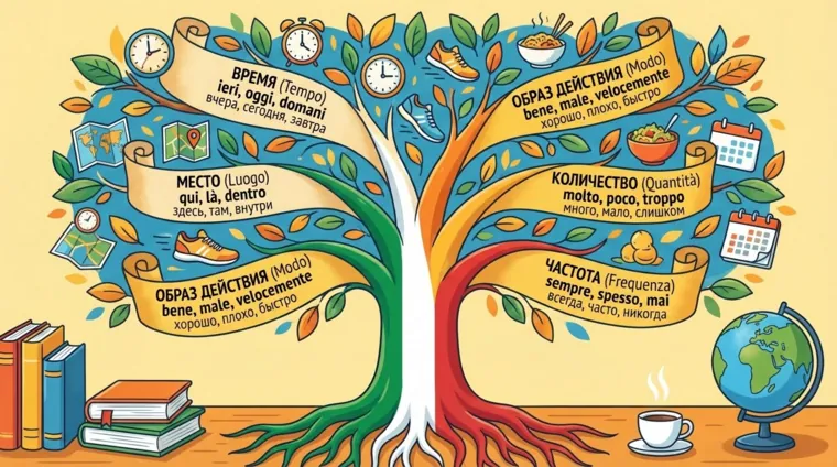 Наречия в итальянском языке: типы и примеры
