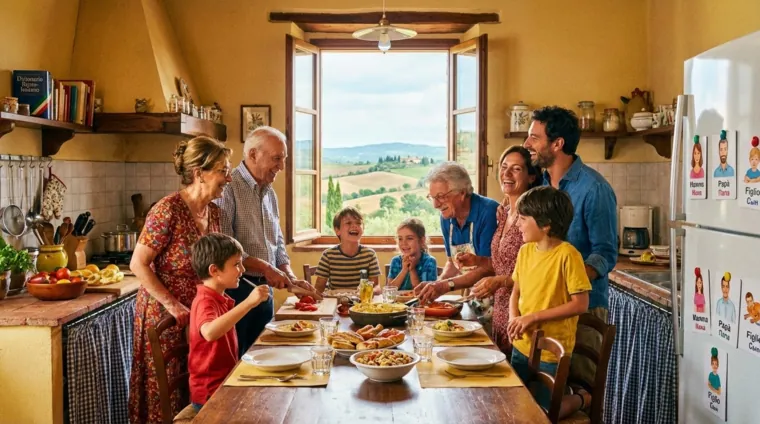 Семья на итальянском языке: лексика с примерами