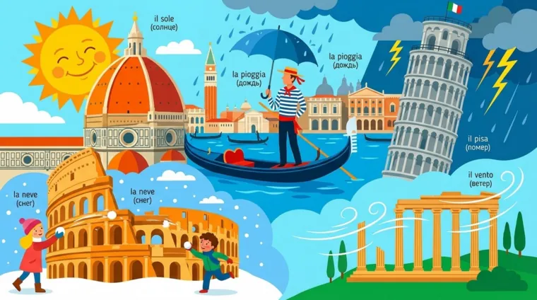 Лексика по теме «Погода» на итальянском языке