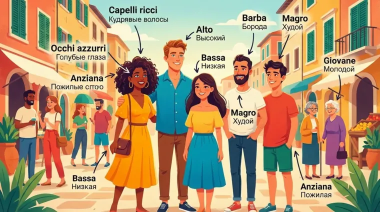 Описание внешности на итальянском языке