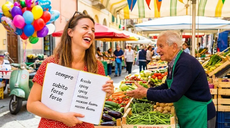 Итальянские наречия: часто используемые слова