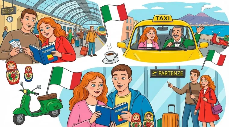 Итальянский язык на вокзале, в такси, в аэропорту