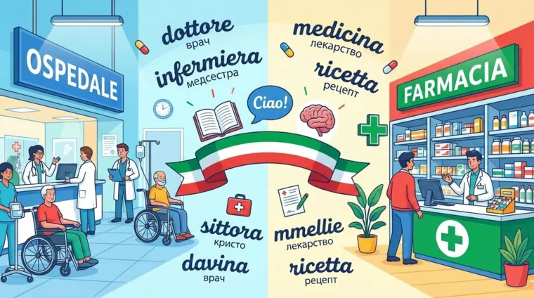 Лексика по теме «Больница и аптека» на итальянском