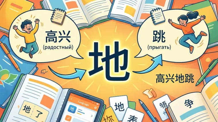 Частица 地 в китайском языке: как формируются наречия