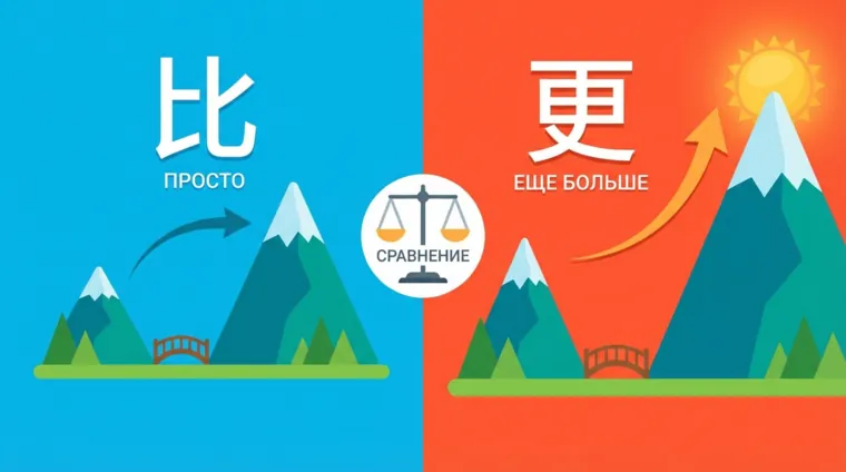 Сравнительные конструкции в китайском языке: 比 и 更