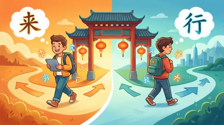 Направление действия в китайском языке: 来 и 去
