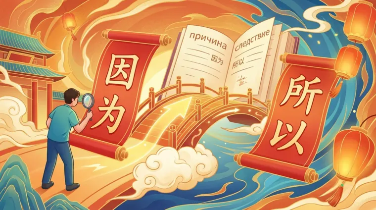 Как выразить причину и следствие в китайском языке: 因为…所以…