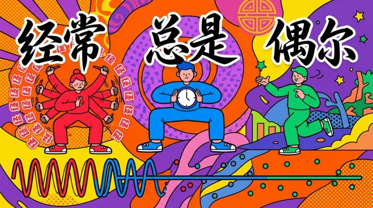 Частотные наречия в китайском языке: 经常, 总是, 偶尔