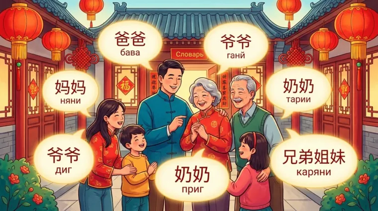 Тематический словарь китайского языка: семья и родственники