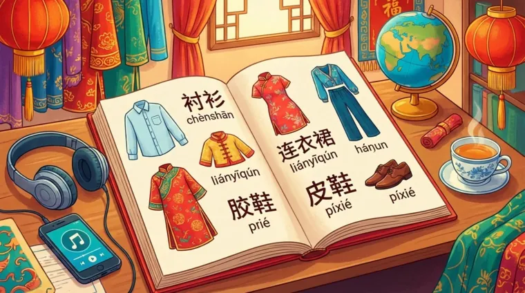 Одежда и обувь на китайском языке: названия, примеры, аудио