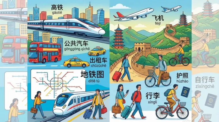 Транспорт и поездки: тематическая лексика китайского языка