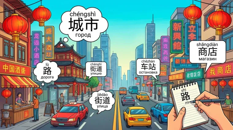 Лексика по теме "город и улица" в китайском языке