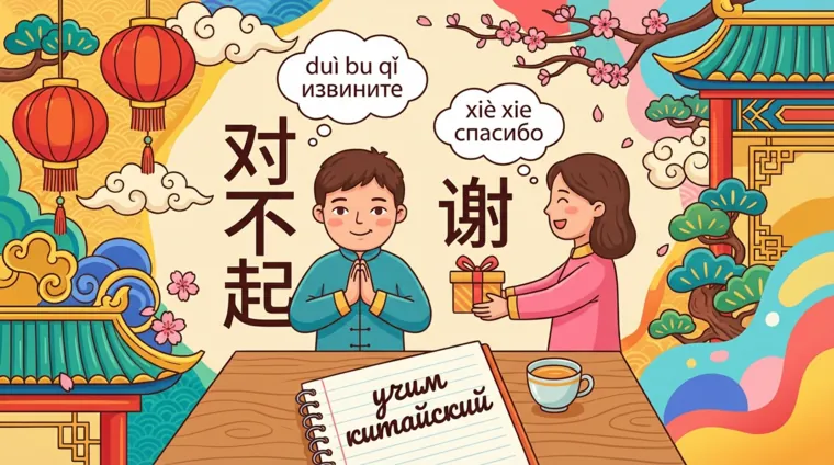 Как извиниться и поблагодарить на китайском языке