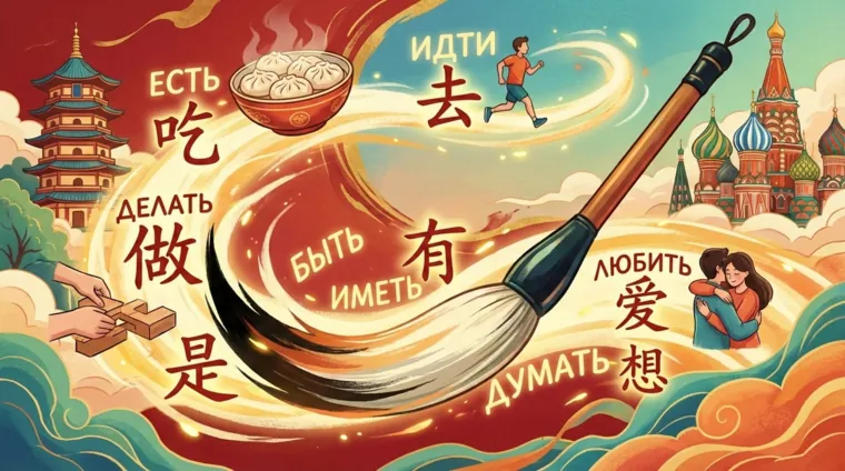 Часто употребляемые глаголы в китайском языке