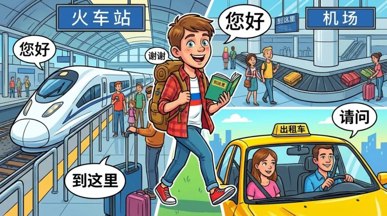 Китайский язык на вокзале, в аэропорту, в такси
