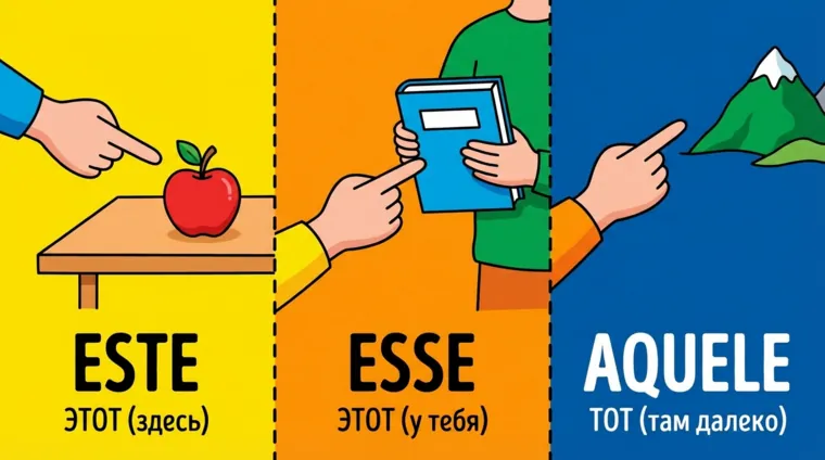 Указательные местоимения: este, esse, aquele