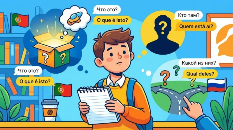 Вопросительные местоимения: o que, quem, qual