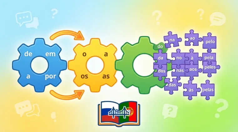 Артикли с предлогами: contrações obrigatórias