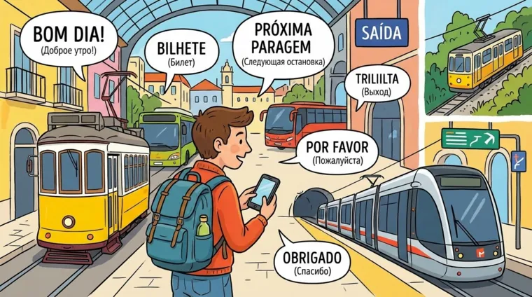 В транспорте: лексика и фразы на португальском языке