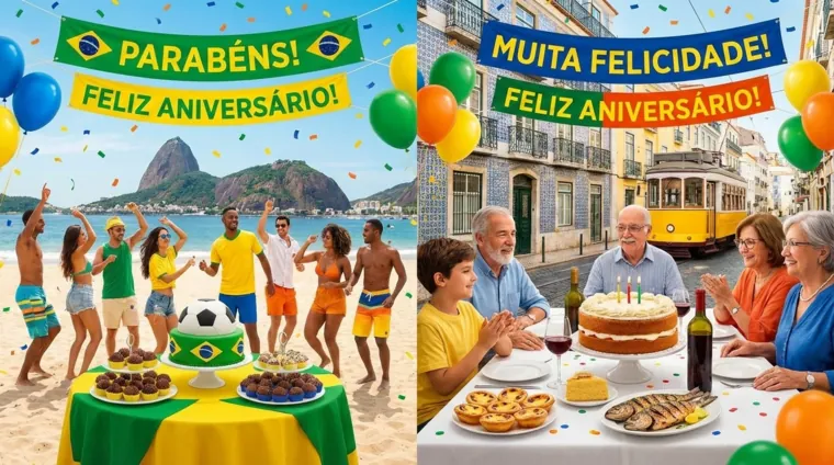 День рождения в Бразилии и Португалии: традиции и фразы