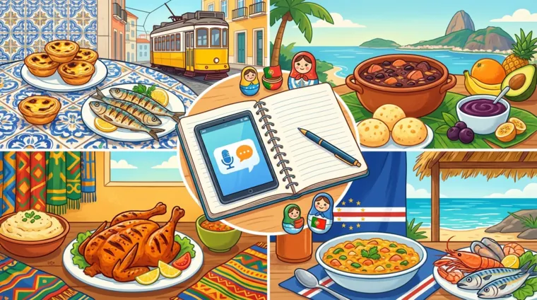 Как говорят о еде на португальском языке в разных странах