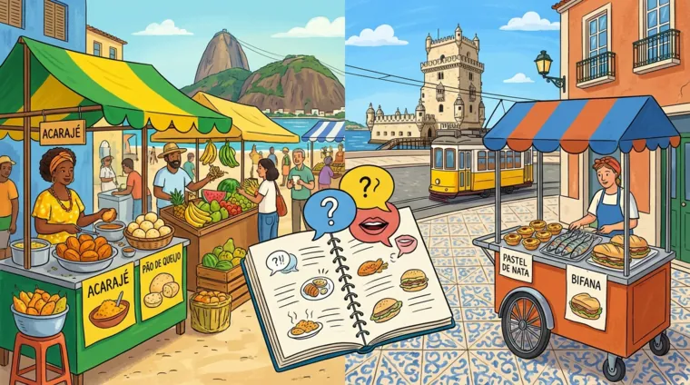 Уличная еда в Бразилии и Португалии: названия и фразы