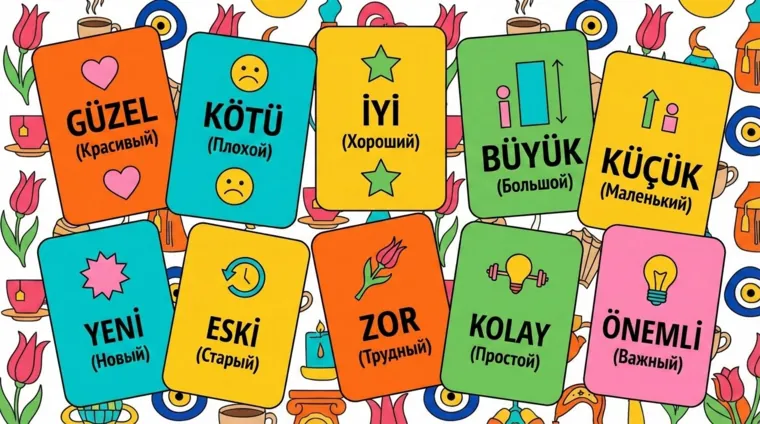 Часто употребляемые прилагательные в турецком языке