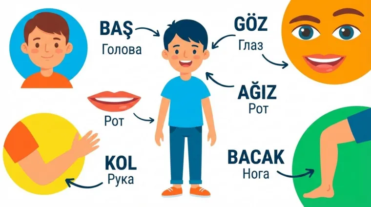 Части тела на турецком языке для начинающих