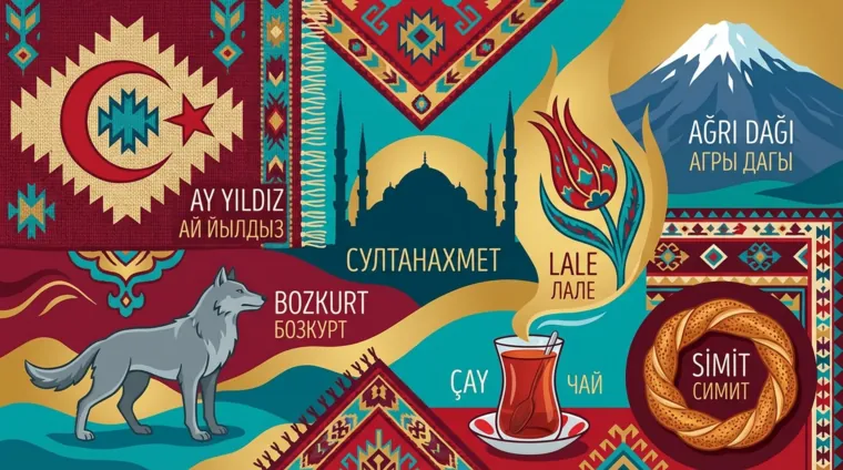 Национальные символы Турции и их названия на турецком языке