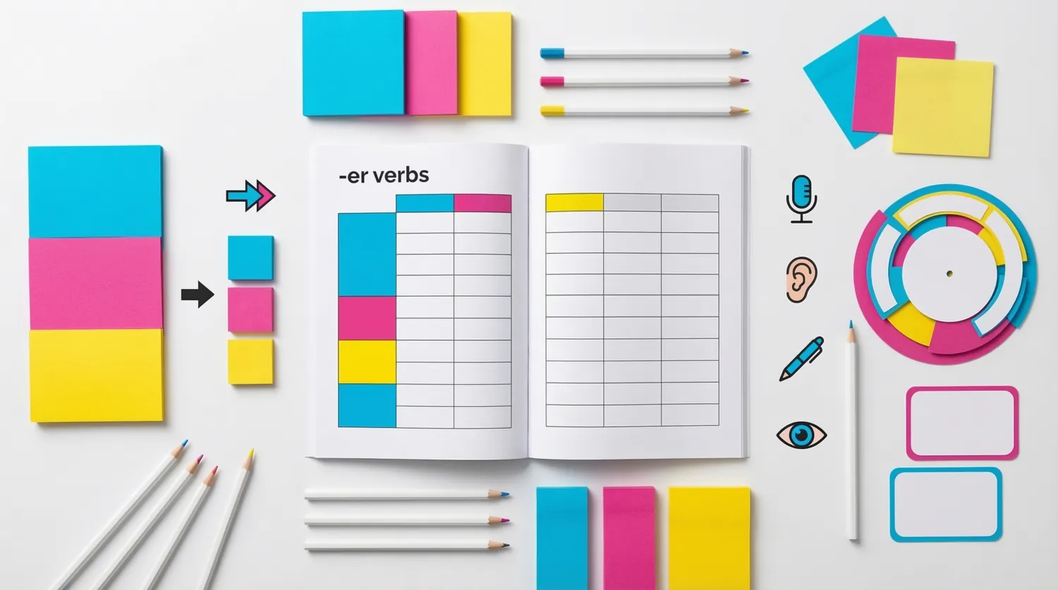 Глаголы первой группы (-er): таблица и правила