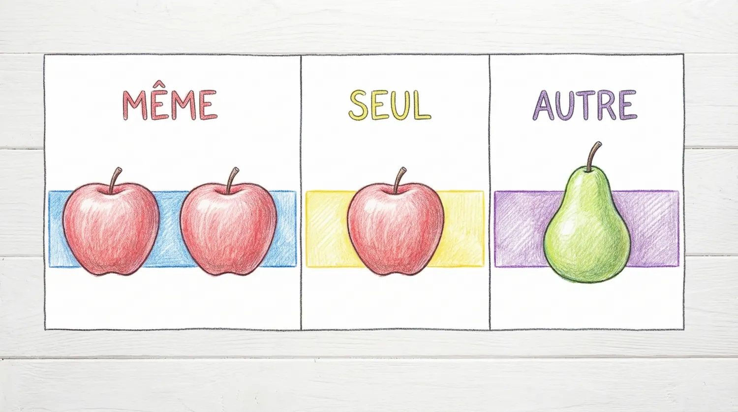 Употребление même, seul, autre и подобных прилагательных