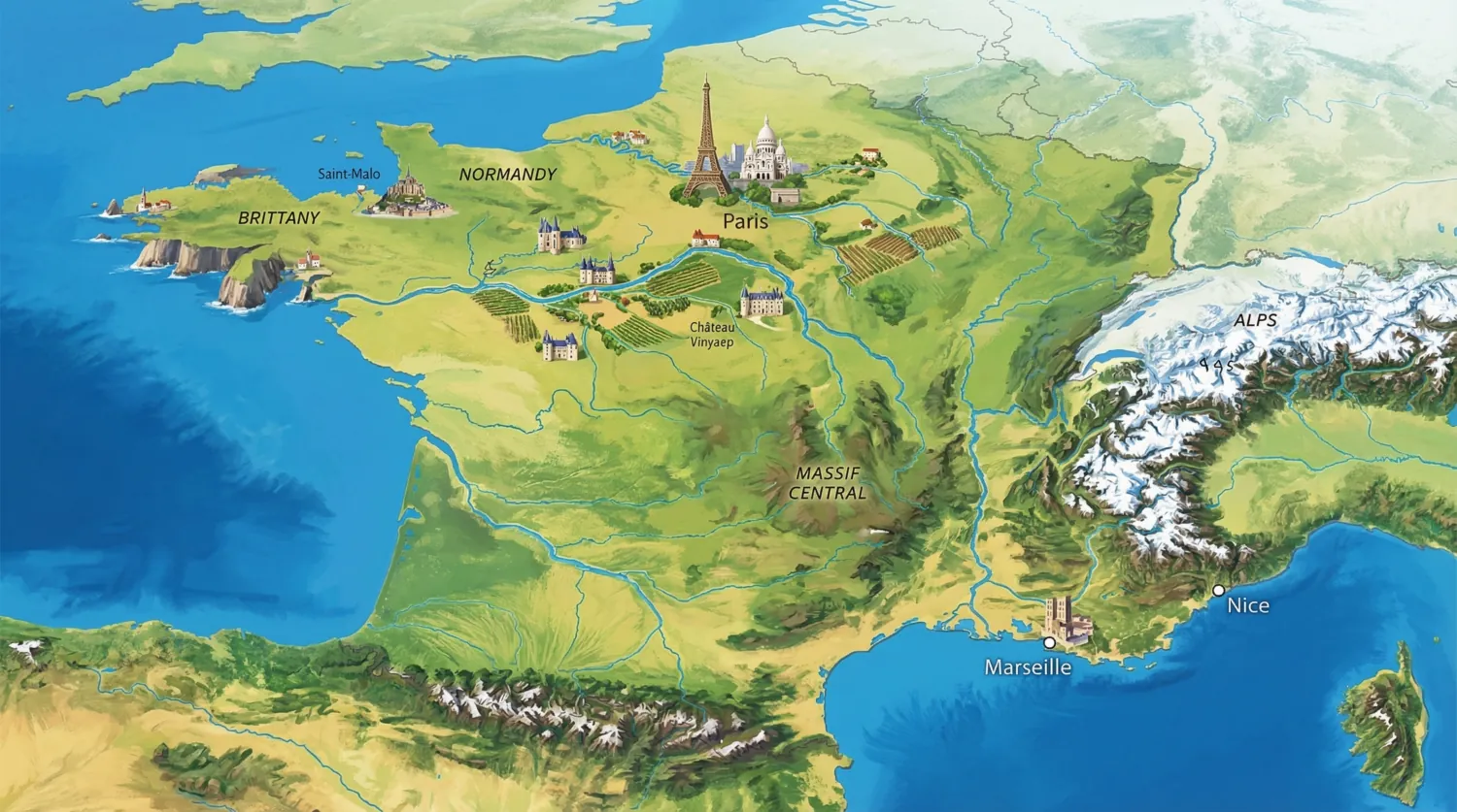 География Франции: регионы, города, ландшафты
