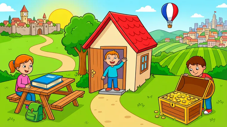 Тест по французскому: Предлоги места (à, dans, sur, sous, chez, en)