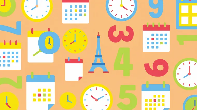 Тест по французскому: Числа, время и даты (ядро)