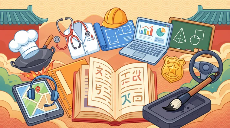 Тест по китайскому: Работа и профессии (HSK 2–3)