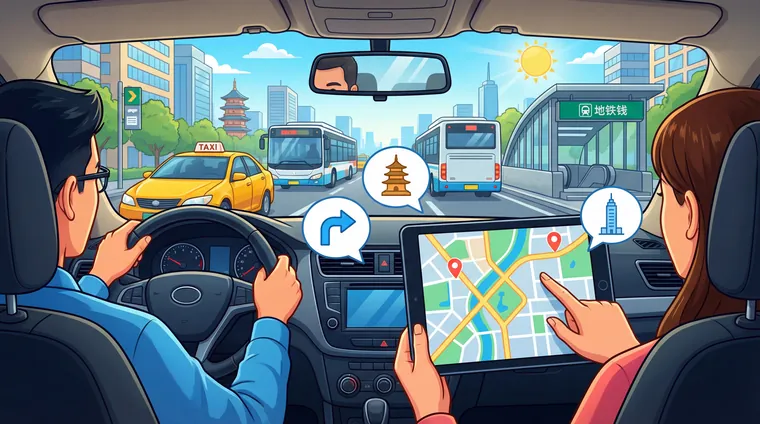 Тест по китайскому: В транспорте/такси — объяснить маршрут